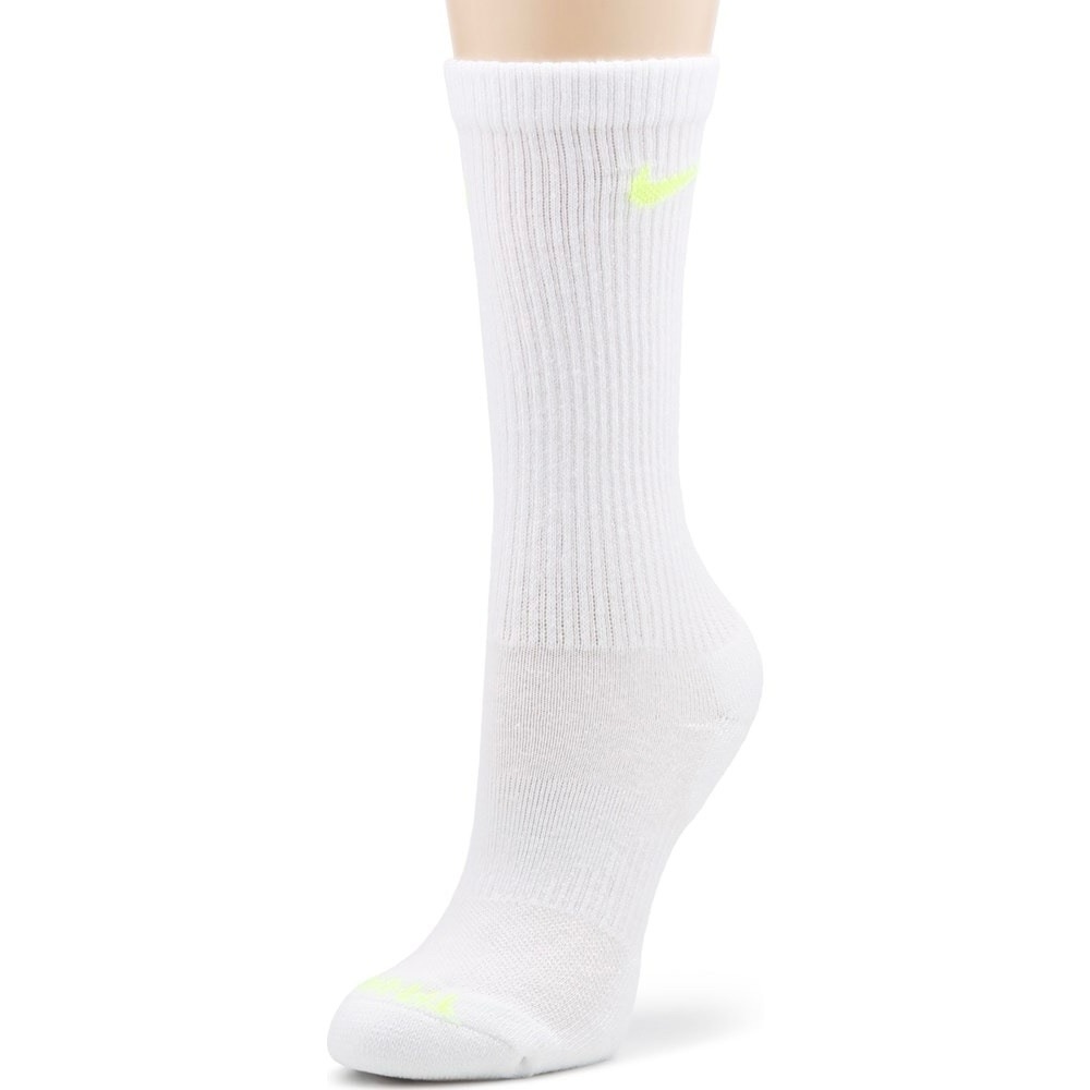 Nike white neon yellow swoosh tall ribbed socks - Picture 5 of 5